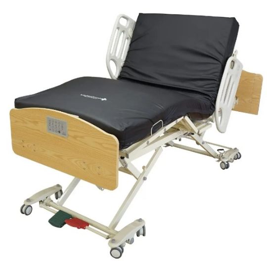 Oakwood Finish - can change the patient's position to a fully seated position(mattress sold separately)