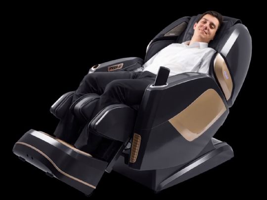 Black and Gold Osaki OS-Pro Maestro Massage Chair in use