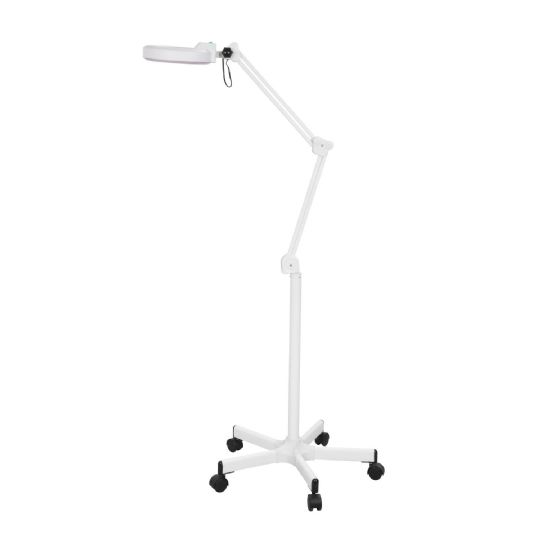 Silver fox 1001a led magnifying lamp with 5-wheel base for easy mobility