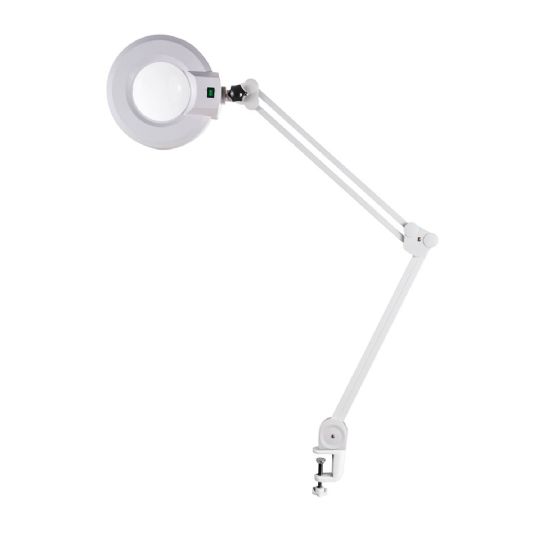 Silver fox 1001at led magnifying lamp with clamp for secure tabletop mounting