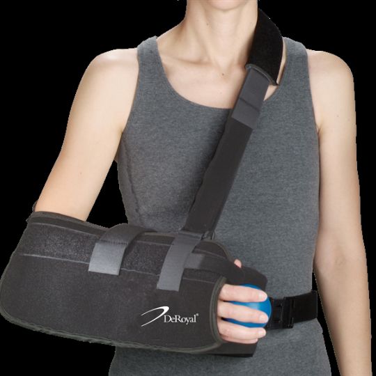 Side view showing the entire sling