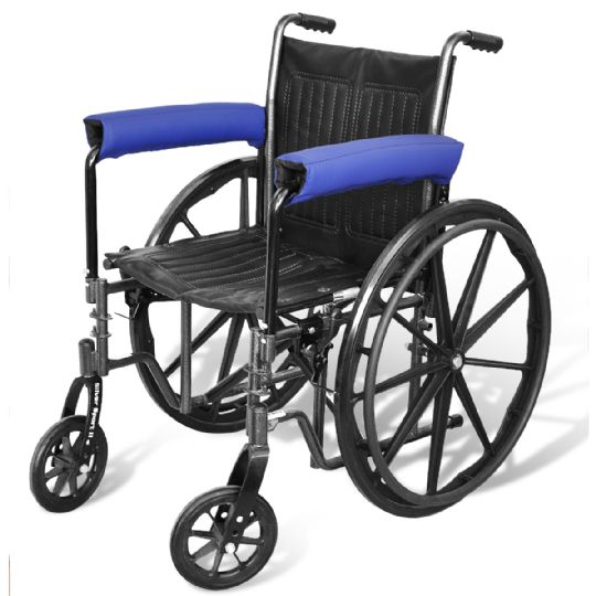 Blue Side of the 16-inch Wheelchair Armrest Cover