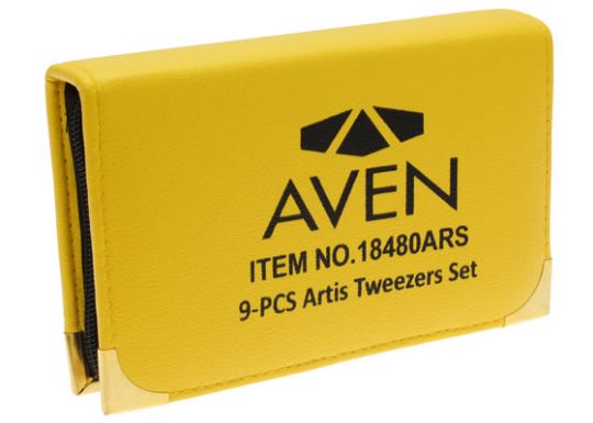 Durable carrying case for the Artis 9-Piece Tweezers Set by Aven