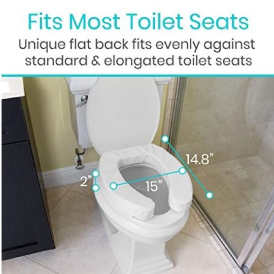 Fits most toilet seats with a flat back for stability