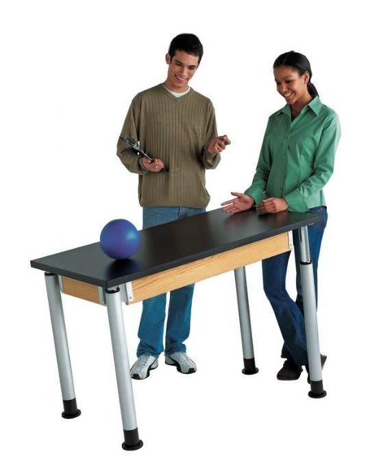 The table is great for conducting experiments as shown here 