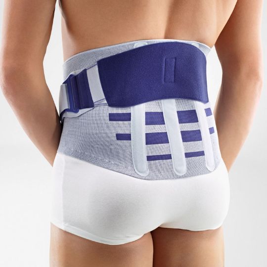 Adjustable lumbar support orthosis with contoured back stabilization