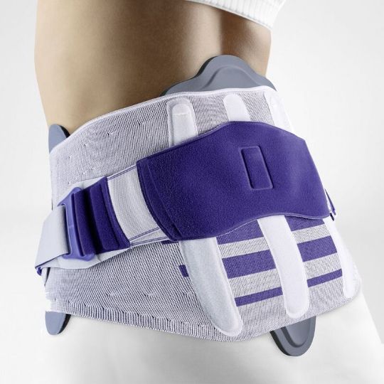 Lumbar-sacral orthosis providing adjustable support and stability