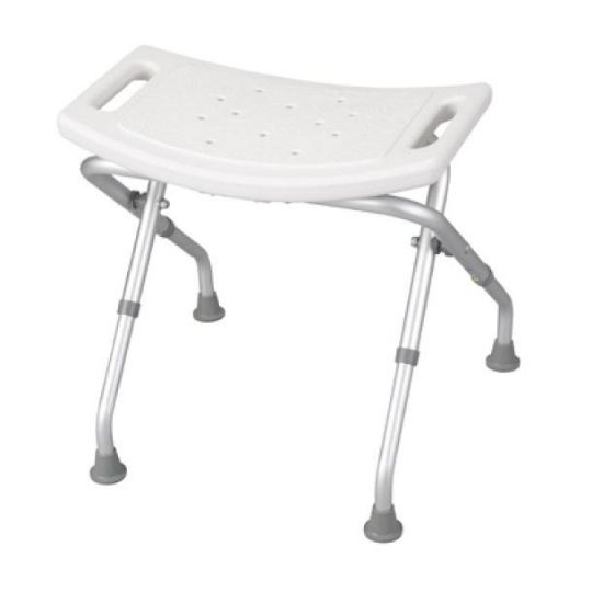 Compact, foldable shower chair with drainage holes for safety