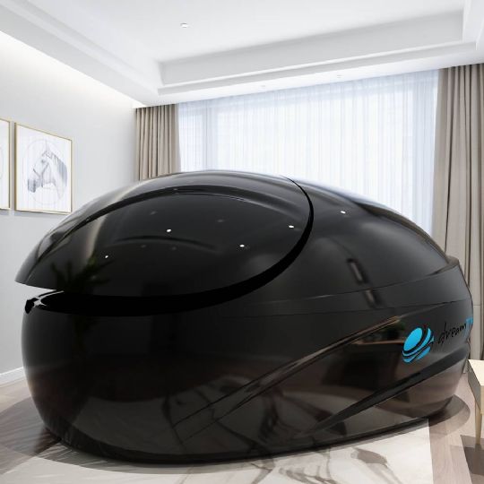 The cutting-edge float tank promises ultimate relaxation in a spacious design.