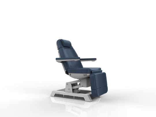 Premium silver fox 2220d facial bed and exam chair in sleek blue upholstery