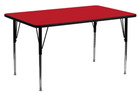 Flash Furniture 24-in x 48-in Outdoor Rectangle Plastic White Folding Table