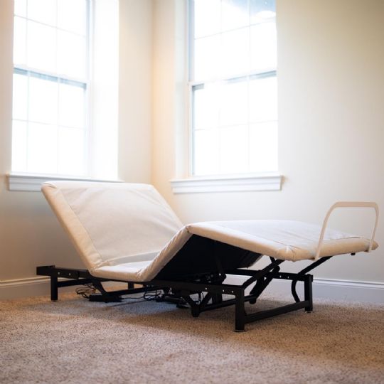 Value-Flex Bed Frame shown with head and foot supports in up position.