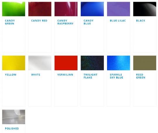 Page 2 of the frame colors available 