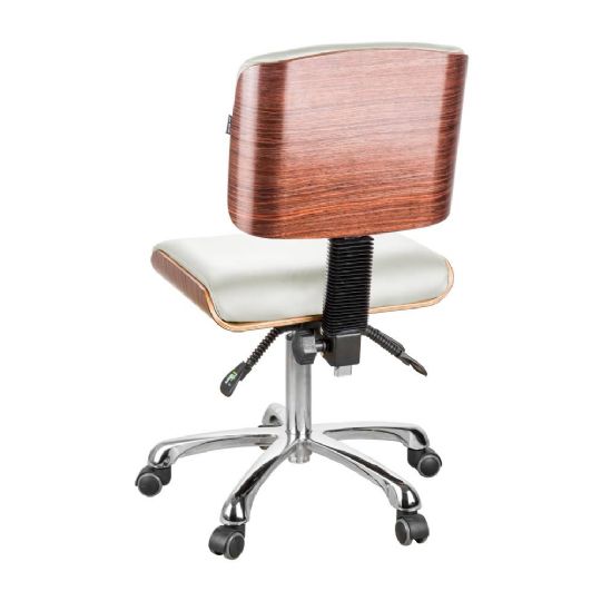 Stool with ergonomic back support