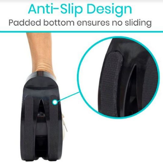 Anti-slip design with padded bottom for secure stretching