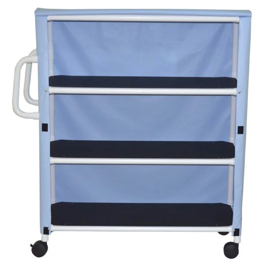 Three-Shelf Jumbo Linen Cart with Cover