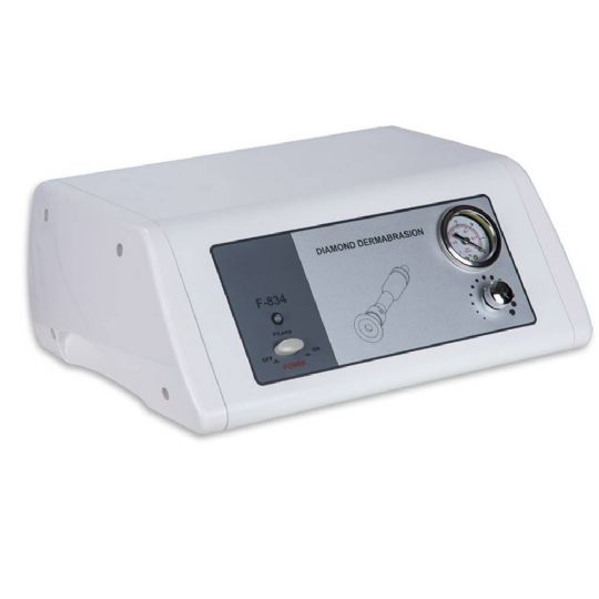 Angled view of the f834 diamond microdermabrasion machine for professional skincare