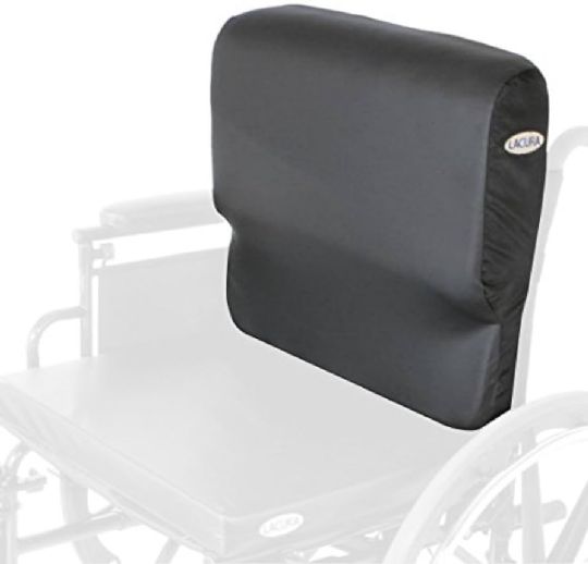 Pictured is the backrest up close and how it will fit in the wheelchair