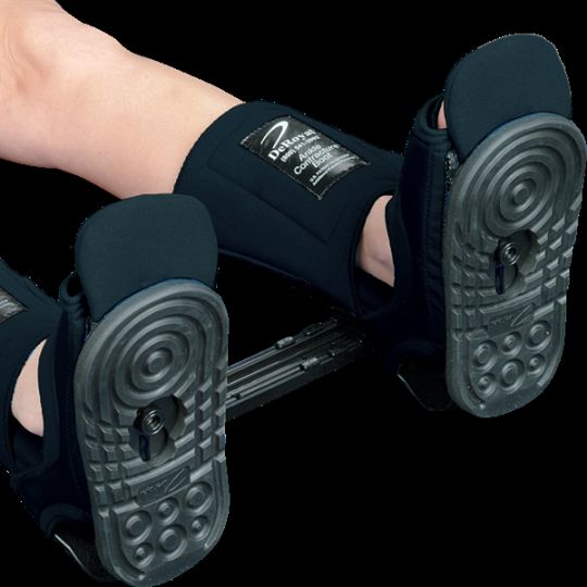 Ankle Contracture Multi Podus Boot by DeRoyal includes optional anti-rotation bar, padded toe piece - hip abductor not included!
