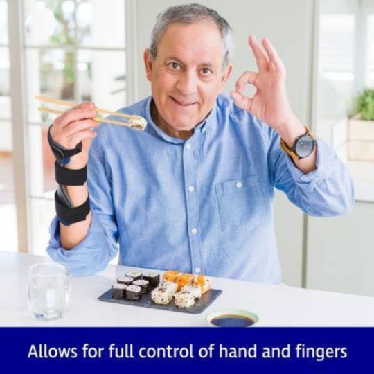 Allows for full control of hand and fingers