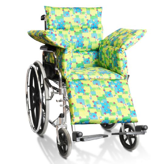 Plaid Wheelchair Comfort Seat 47in x 17in 