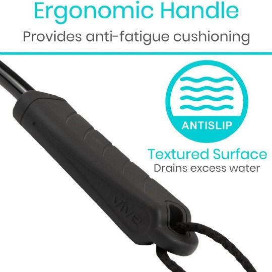 Ergonomic handle with anti-slip grip and textured surface