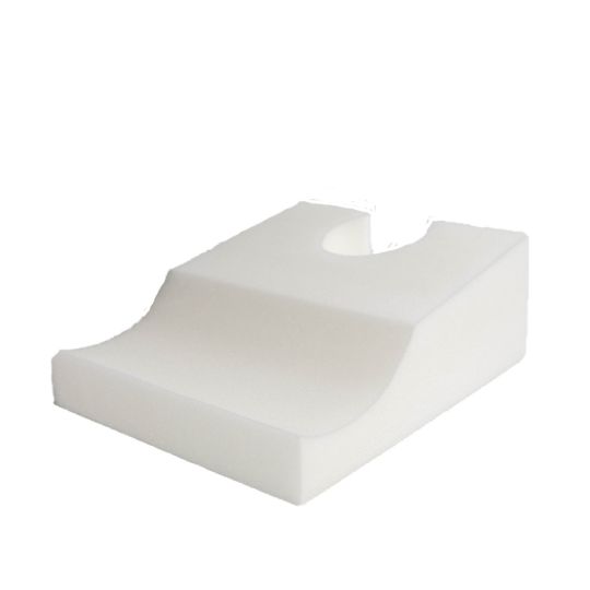 Contoured foam headrest for comfortable face-down positioning