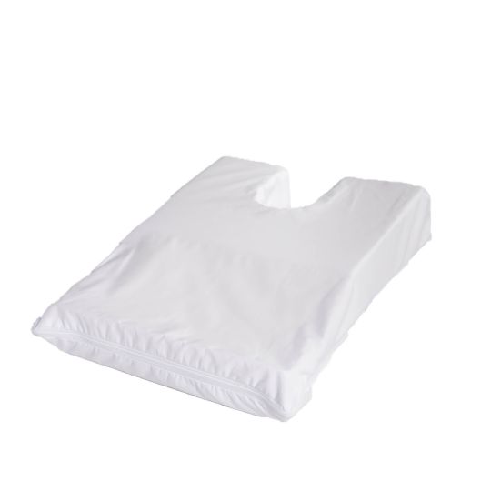 Face-down pillow with soft cover for comfortable support