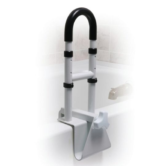 Height Adjustable Clamp-On Scratch-Proof Tub Rail 