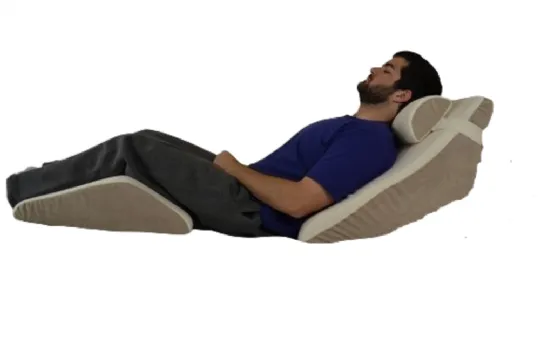 Comfortable wedge pillow set providing full-body support and relaxation