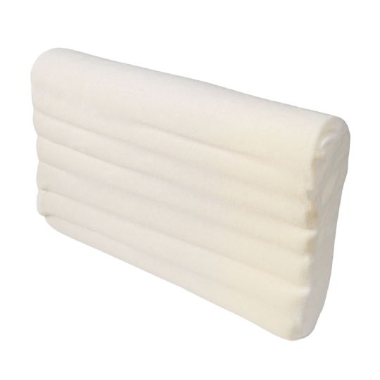 Contour memory foam pillow with a ribbed surface