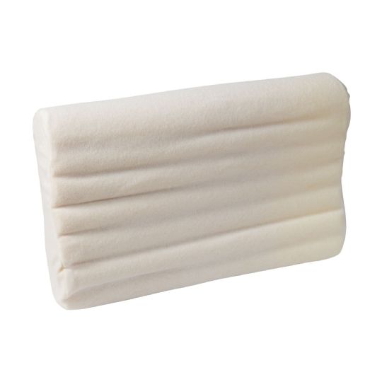 Side view of contour memory foam pillow