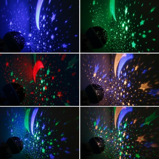 Rotating Star Projector light projections
