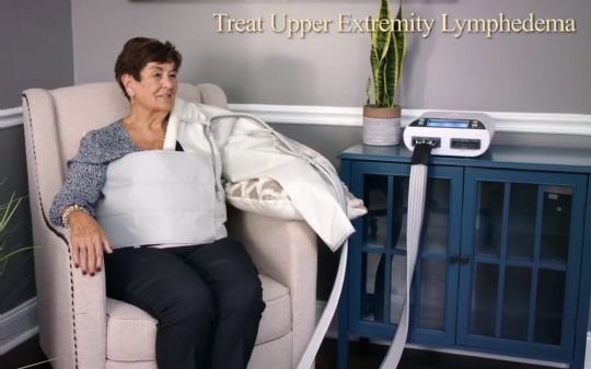 Treats upper extremity lymphedema