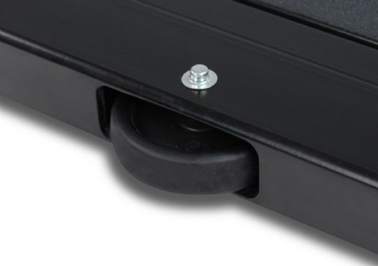 Detailed View of the Wheels on the Portable Digital Wheelchair Scale