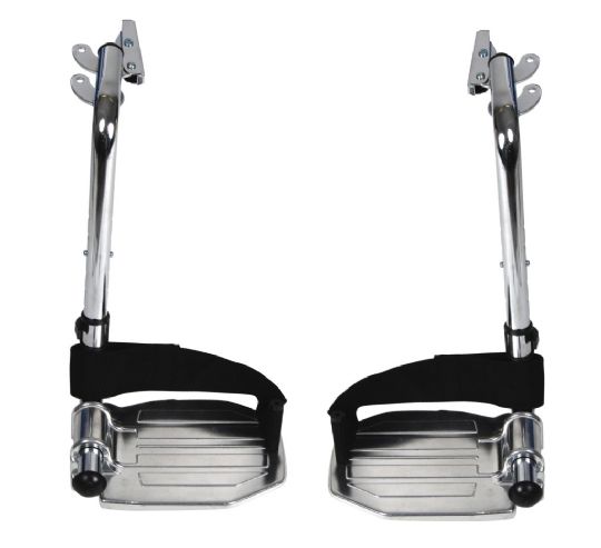 Front Riggings for Sentra EC Series Wheelchairs with chrome footplates