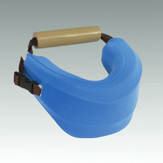 Anterior Chin Lifting Head Support (Shown in Blue)