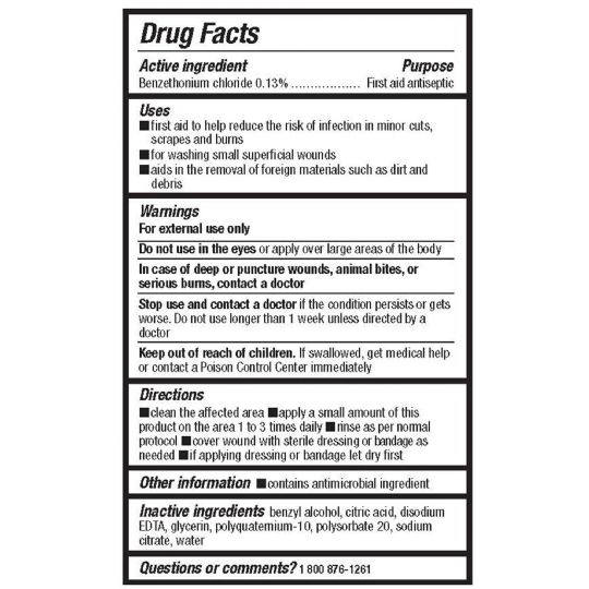 Ingredient and information label