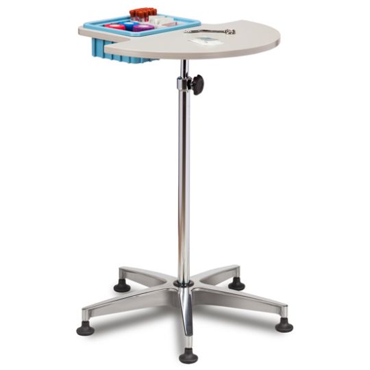 ClintonClean Plastic Top, Half Round Phlebotomy Stand