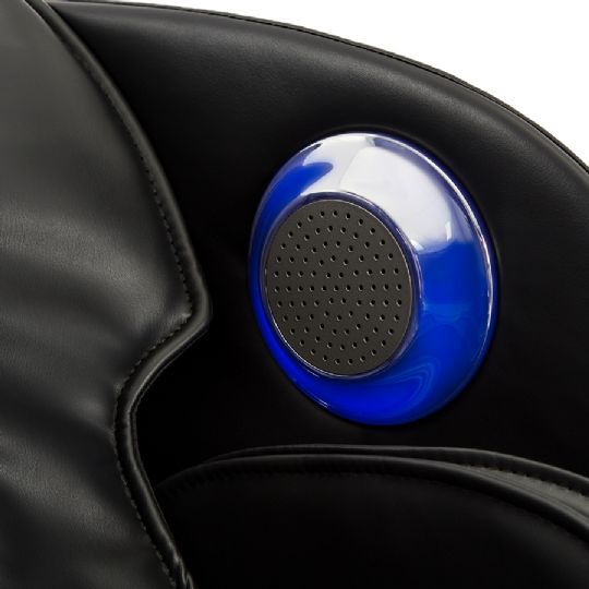 Detailed View of the Bluetooth Speaker with Blue LED Light for calming affect and sound control