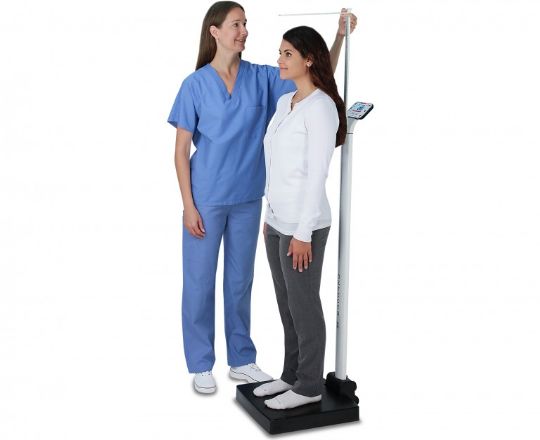 Portable Bluetooth Digital Scale With Height Rod , Medical Centers  Automatic Height And Weight Machine