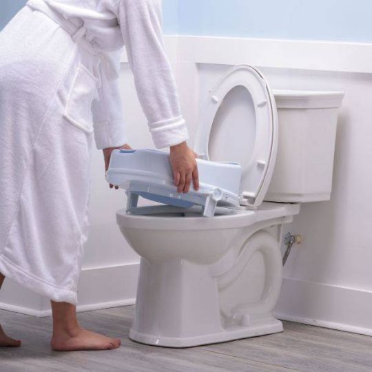 Easy installation of raised toilet seat with bidet for added comfort and hygiene