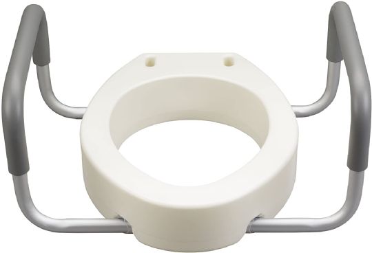REAQER Raised Toilet Seat with Removable Handles, 5.9 Elevated Toilet Seat  Riser Medical Supplies & Equipment for Handicap, Elderly, Hip Replacement