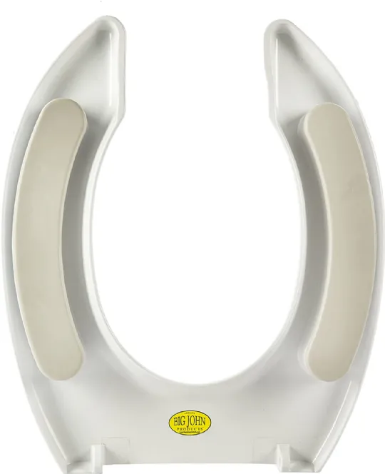7W Big John Toilet Seat with Open Front, Large Opening, Durable ABS