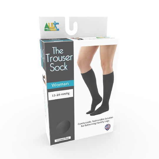 Womens trouser socks with 15-20 mmHg compression for comfort and style