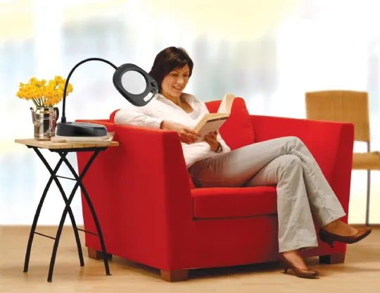 Inspect-A-Gadget LED Desk Mount Magnifying Lamp 130mm 5 Diopter