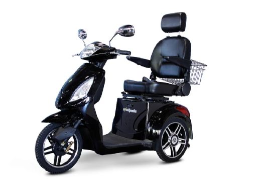 Black - EW-36 Senior Mobility Electric Scooter With Digital Anti-Theft Alarm