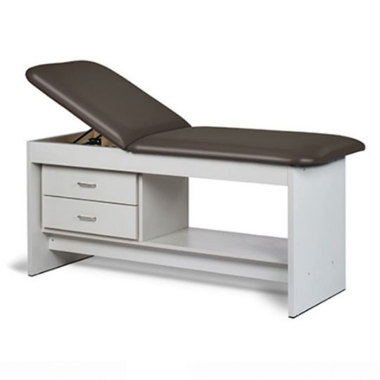 Adjustable backrest up to approximately 27, 36, 43, 50, 55, and 60 degrees - in Gray Laminate with Gunmetal Upholstery