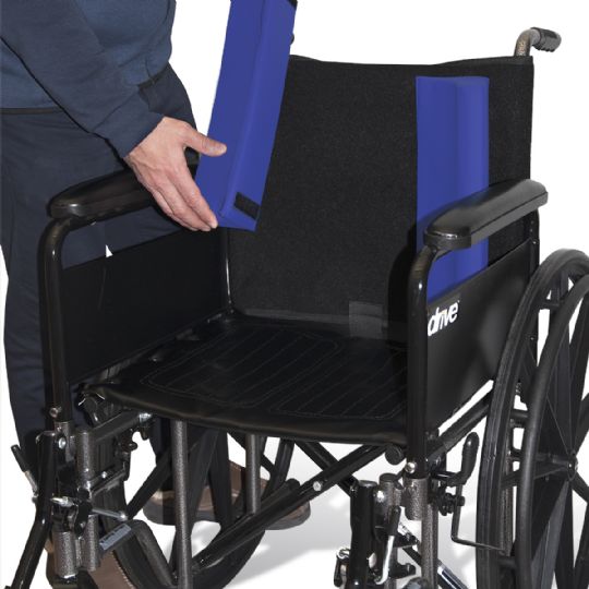 Lateral wings provide support, increase comfort and help correct lateral leaning when seated