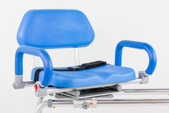 Carousel Bariatric Sliding Transfer Bench with Padded Swivel Seat & Back :  Get In & Out Of The Tub